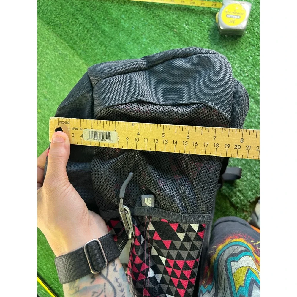 The North Face Jester Backpack Pink Black Geometric Triangle Print Daypack
